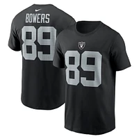 T-shirt Nike Brock Bowers pour homme avec nom et numéro des Las Vegas Raiders noir