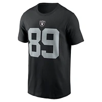 Men's Nike Brock Bowers Black Las Vegas Raiders  Name & Number T-Shirt