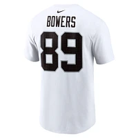 Men's Nike Brock Bowers White Las Vegas Raiders Name & Number T-Shirt