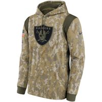 Men's Nike Camo Las Vegas Raiders 2021 Salute To Service - Therma Performance Pullover Hoodie