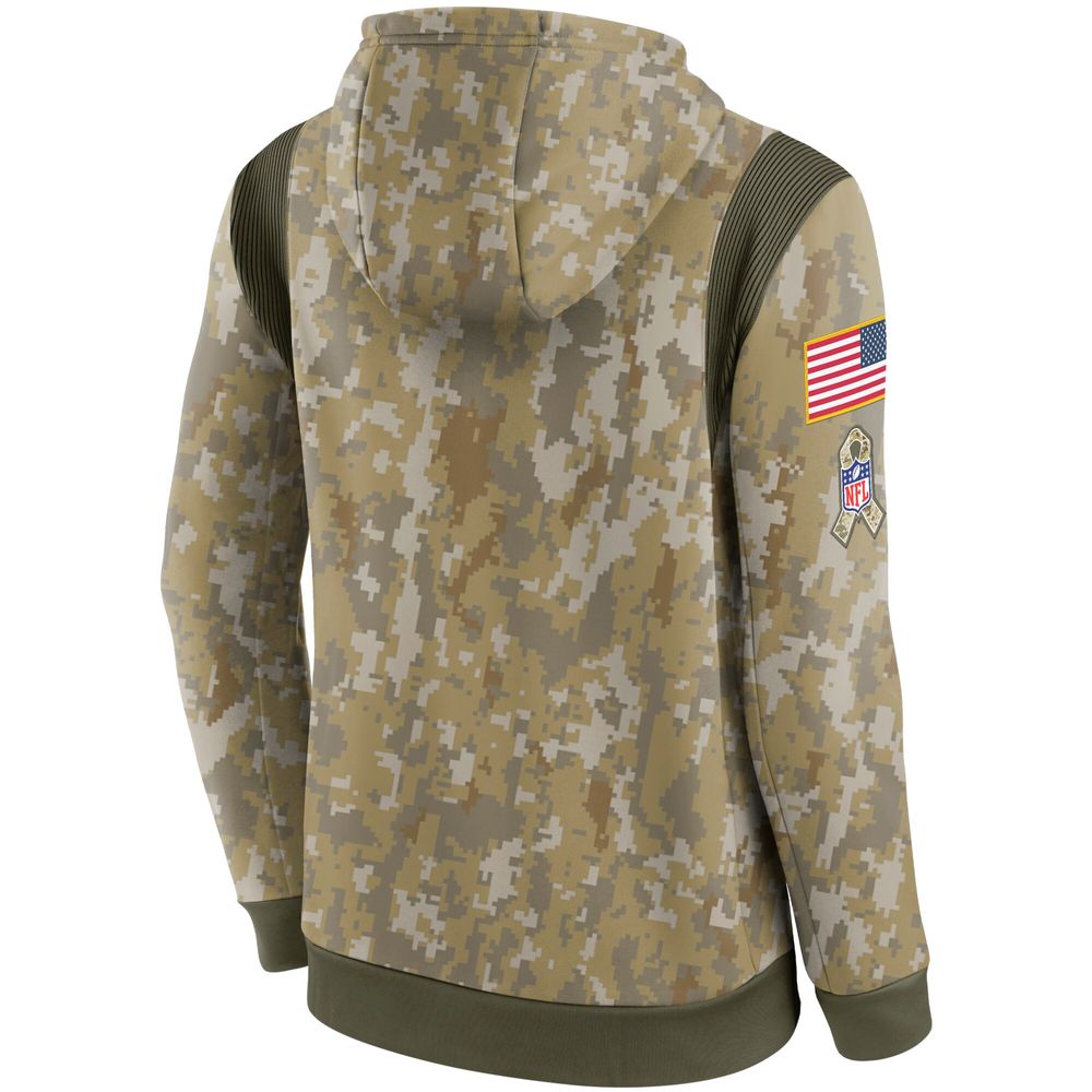 Men's Nike Camo Las Vegas Raiders 2021 Salute To Service - Therma Performance Pullover Hoodie