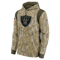 Sweat à capuche Nike Camo Las Vegas Raiders Salute To Service Therma Performance pour homme