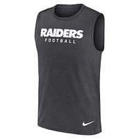 Men's Nike Charcoal Las Vegas Raiders Primetime Legend Performance Muscle Tank Top