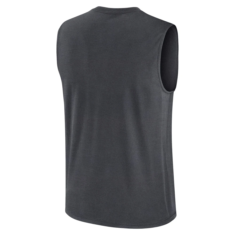 Men's Nike Charcoal Las Vegas Raiders Primetime Legend Performance Muscle Tank Top