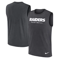 Men's Nike Charcoal Las Vegas Raiders Primetime Legend Performance Muscle Tank Top