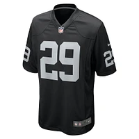 Men's Nike Christopher Smith II Black Las Vegas Raiders Team Game Jersey