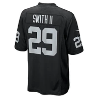 Men's Nike Christopher Smith II Black Las Vegas Raiders Team Game Jersey