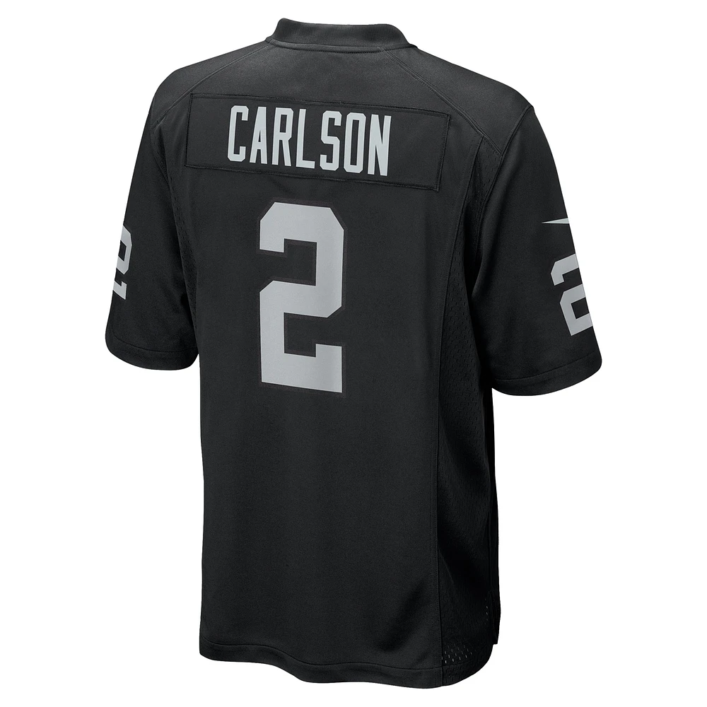 Men's Nike Daniel Carlson  Black Las Vegas Raiders Team Game Jersey