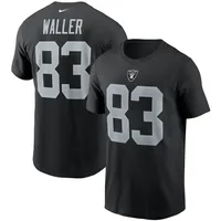 T-shirt avec nom et numéro Nike Darren Waller pour hommes, noir, Las Vegas Raiders