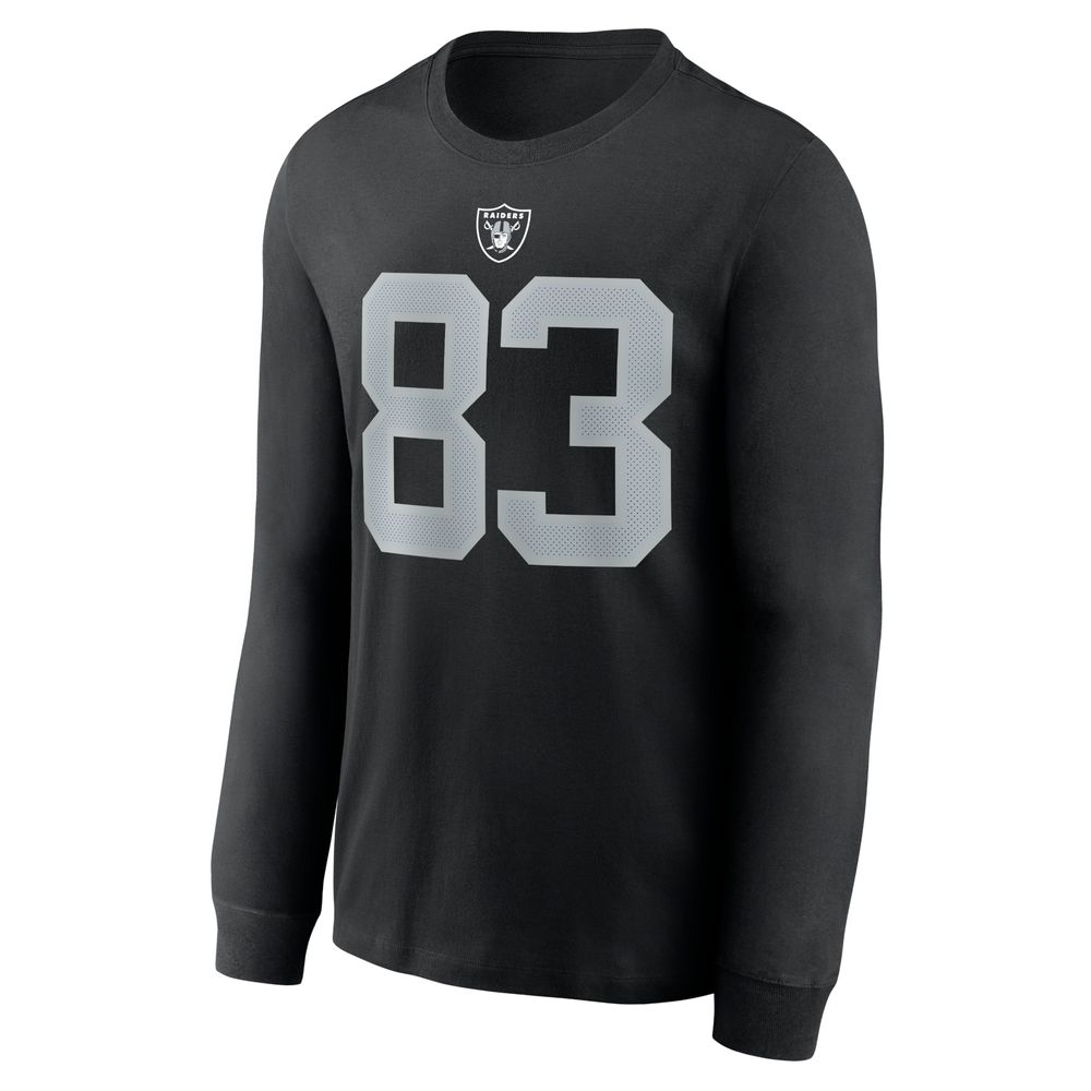 Men's Nike Darren Waller Black Las Vegas Raiders Player Name & Number Long Sleeve T-Shirt