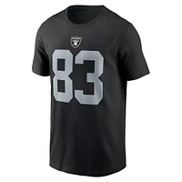 T-shirt Nike Darren Waller pour homme, noir, nom et numéro du joueur des Las Vegas Raiders