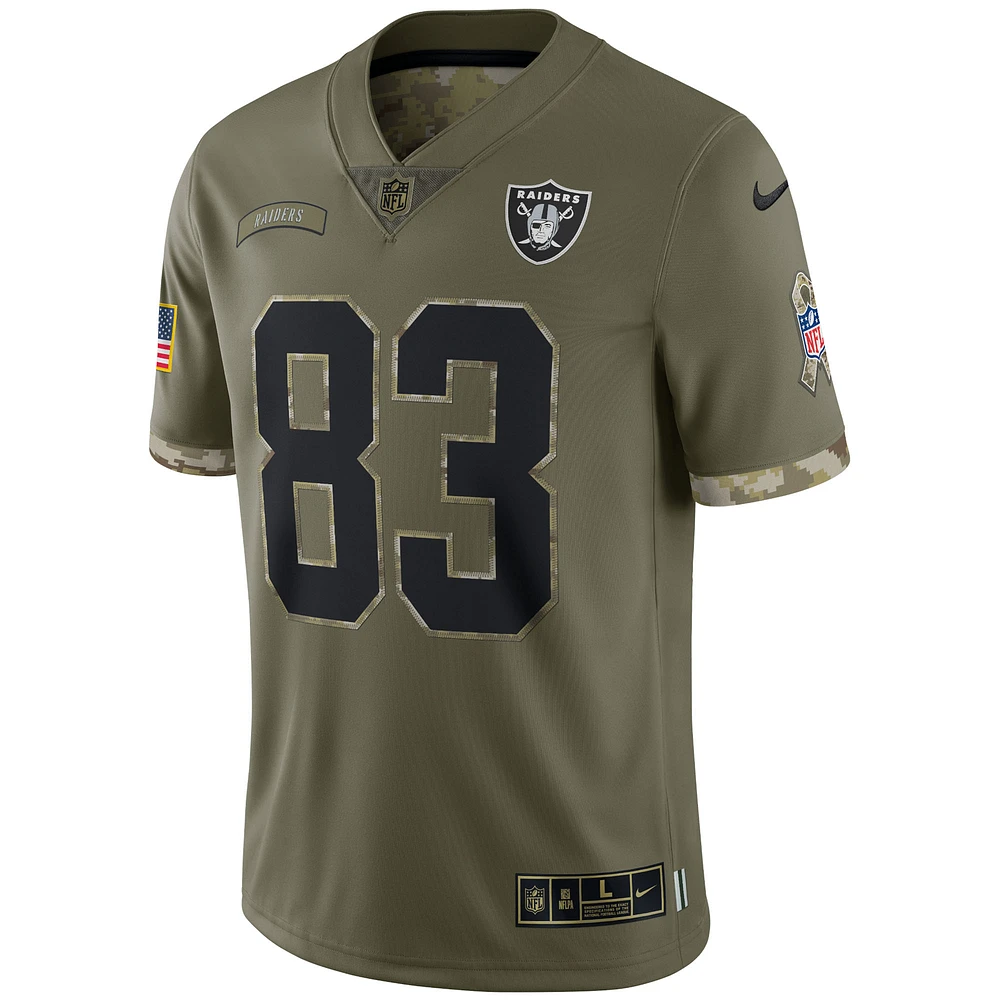 Men's Nike Darren Waller Olive Las Vegas Raiders Salute To Service Limited Jersey