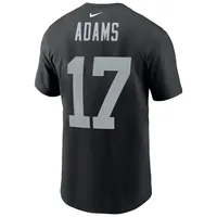 T-shirt Nike Davante Adams pour homme, noir, nom et numéro du joueur des Las Vegas Raiders