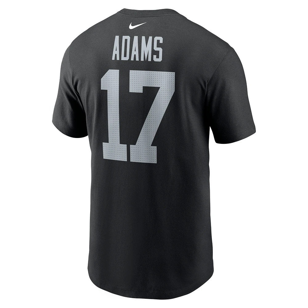 T-shirt Nike Davante Adams pour homme, noir, nom et numéro du joueur des Las Vegas Raiders