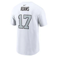 T-shirt Nike Davante Adams pour homme, blanc, nom et numéro du joueur des Las Vegas Raiders