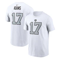 T-shirt Nike Davante Adams pour homme, blanc, nom et numéro du joueur des Las Vegas Raiders