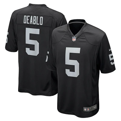 Maillot de jeu Nike Divine Deablo pour hommes des Las Vegas Raiders, noir