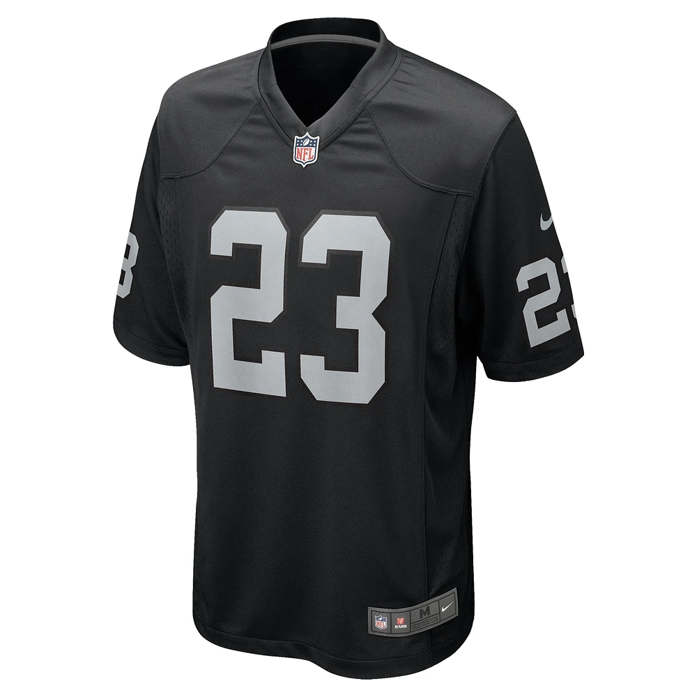 Maillot Nike Dylan Laube pour homme, noir, équipe des Las Vegas Raiders