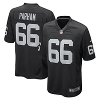 Maillot Nike Dylan Parham pour homme, noir, joueur de jeu des Las Vegas Raiders