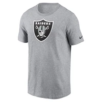 Men's Nike  Gray Las Vegas Raiders Logo Essential T-Shirt