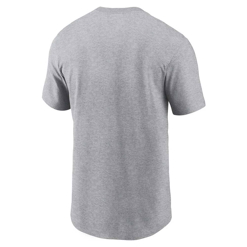 T-shirt essentiel avec logo Nike gris Las Vegas Raiders pour homme