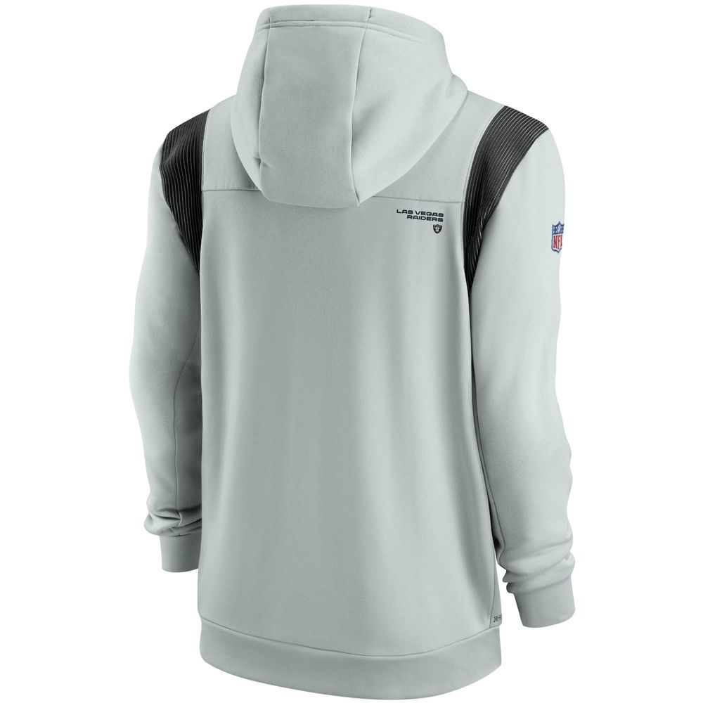 Men's Nike Gray Las Vegas Raiders Sideline Performance - Full-Zip Hoodie