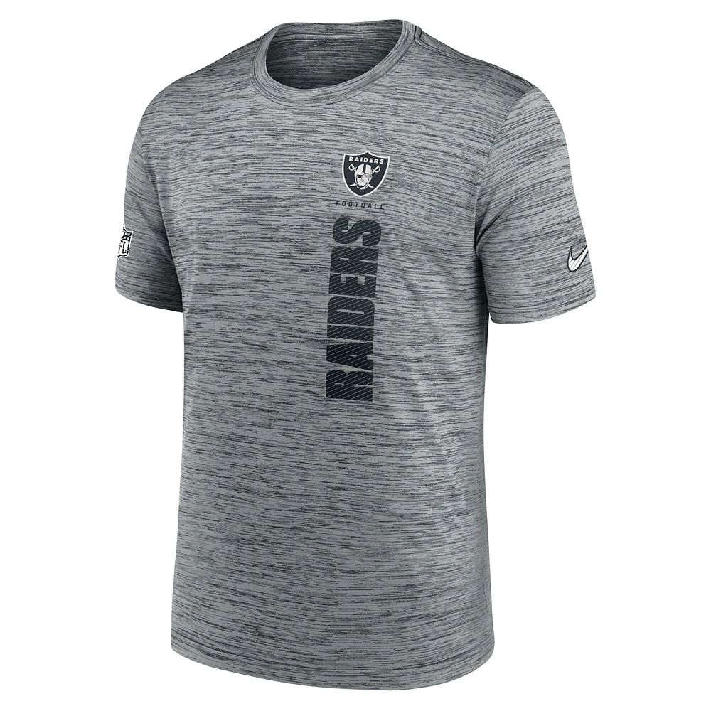 Men's Nike Gray Las Vegas Raiders Sideline Velocity Performance T-Shirt