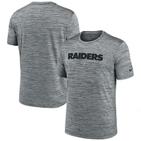 T-shirt Nike Las Vegas Raiders Velocity Performance gris pour homme