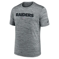 T-shirt Nike Las Vegas Raiders Velocity Performance gris pour homme