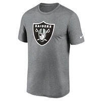 Men's Nike Heather Charcoal Las Vegas Raiders Primetime Legend Logo Performance T-Shirt