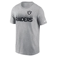 Men's Nike  Heather Gray Las Vegas Raiders Local Essential T-Shirt