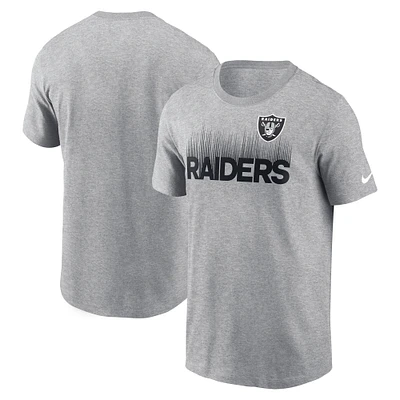 Men's Nike  Heather Gray Las Vegas Raiders Local Essential T-Shirt