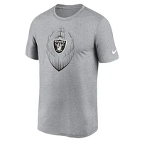 Men's Nike Heather Gray Las Vegas Raiders Primetime Legend Icon Performance T-Shirt