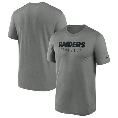 Men's Nike  Heather Gray Las Vegas Raiders Sideline Legend Performance T-Shirt