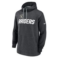 Men's Nike Heathered Charcoal/Black Las Vegas Raiders Fan Gear Legacy Pullover Hoodie