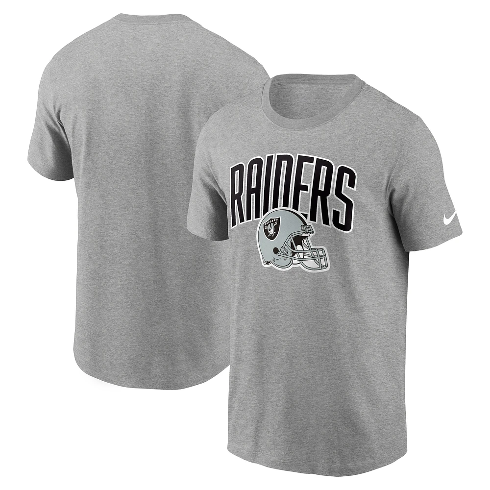 Men's Nike Heathered Gray Las Vegas Raiders Team Athletic T-Shirt