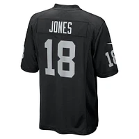 Maillot de match Nike Jack Jones noir pour homme des Las Vegas Raiders