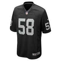 Men's Nike Jackson Powers-Johnson  Black Las Vegas Raiders Team Game Jersey