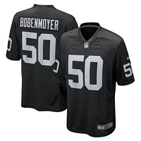 Maillot de joueur jeu Nike Jacob Bobenmoyer pour hommes, noir, Las Vegas Raiders