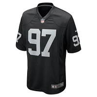 Men's Nike Janarius Robinson  Black Las Vegas Raiders Team Game Jersey