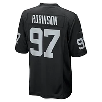 Men's Nike Janarius Robinson  Black Las Vegas Raiders Team Game Jersey