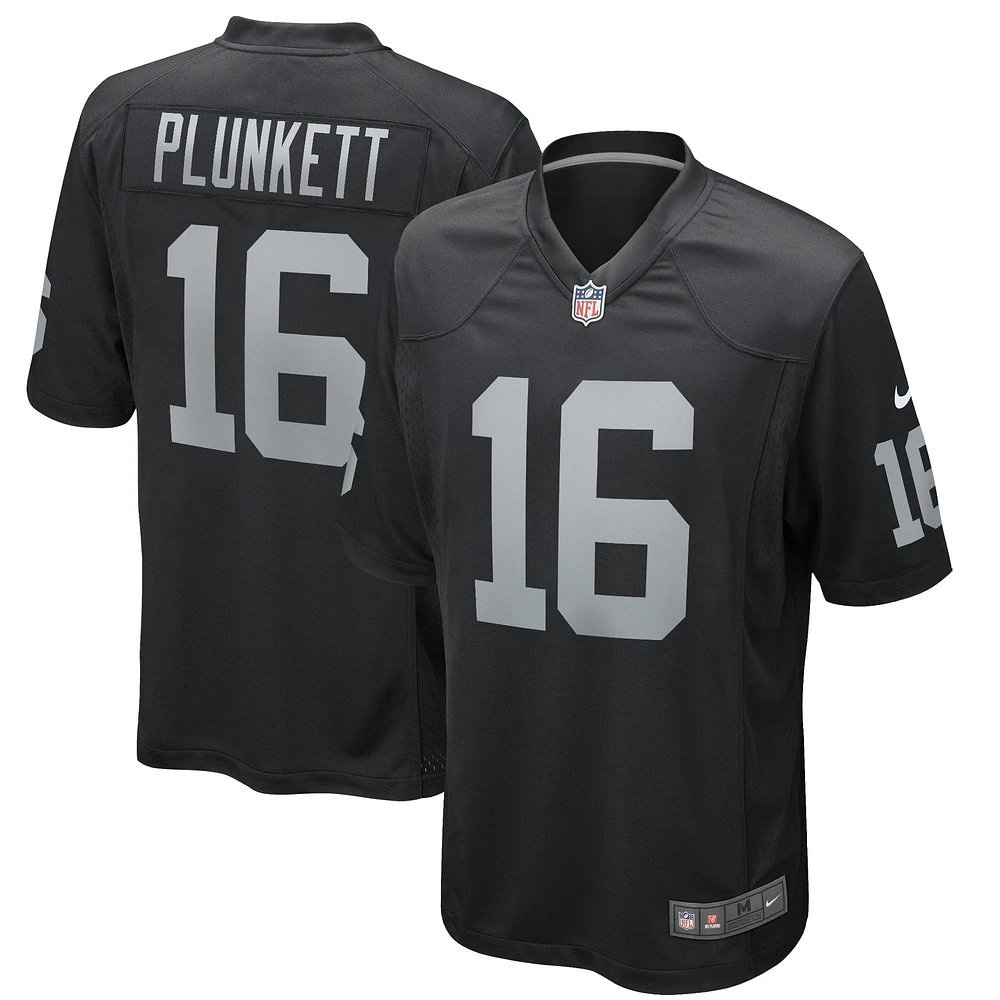 Maillot de joueur retraité Nike Jim Plunkett pour homme, noir, Las Vegas Raiders Game