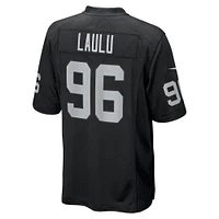 Maillot de match Nike Jonah Laulu pour homme, noir, des Las Vegas Raiders