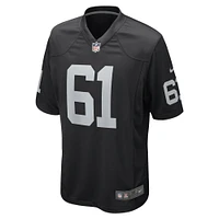 Maillot de joueur jeu Nike Jordan Meredith pour hommes, noir, Las Vegas Raiders