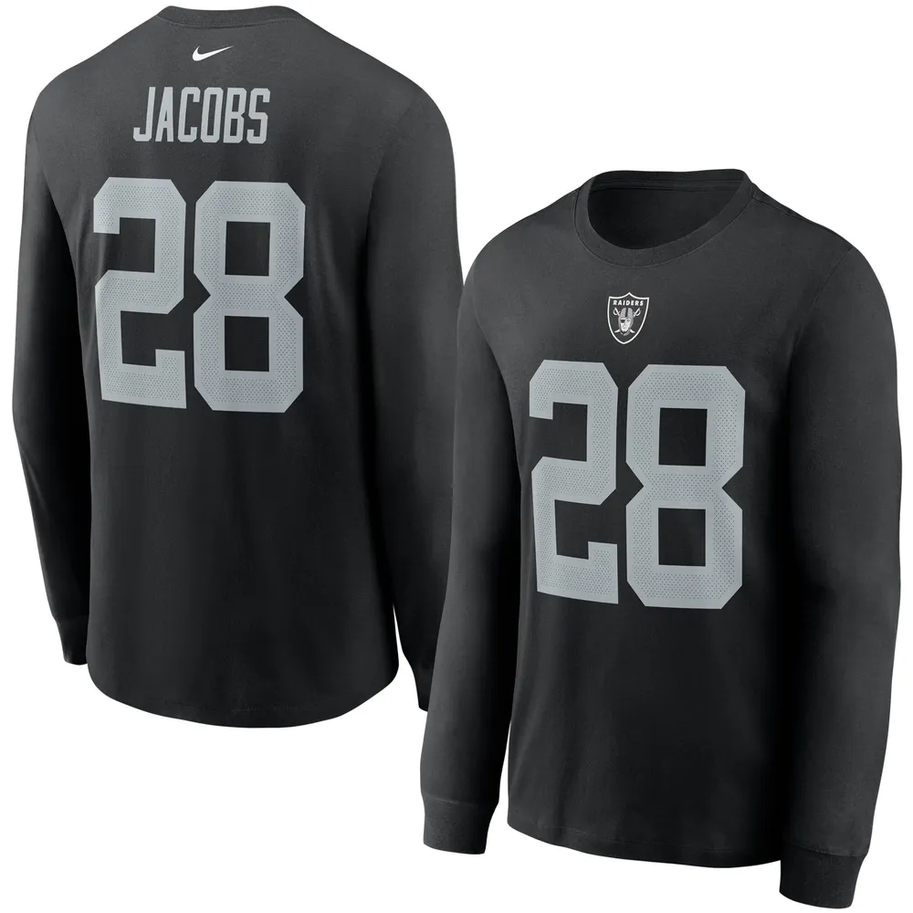 Men's Nike Josh Jacobs Black Las Vegas Raiders Name & Number T