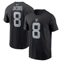 T-shirt avec nom et numéro du joueur des Las Vegas Raiders Nike Josh Jacobs pour homme, noir