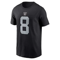 T-shirt avec nom et numéro du joueur des Las Vegas Raiders Nike Josh Jacobs pour homme, noir