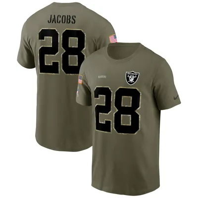 Josh Jacobs Las Vegas Raiders Nike 2021 Salute To Service Name & Number T- Shirt - Camo