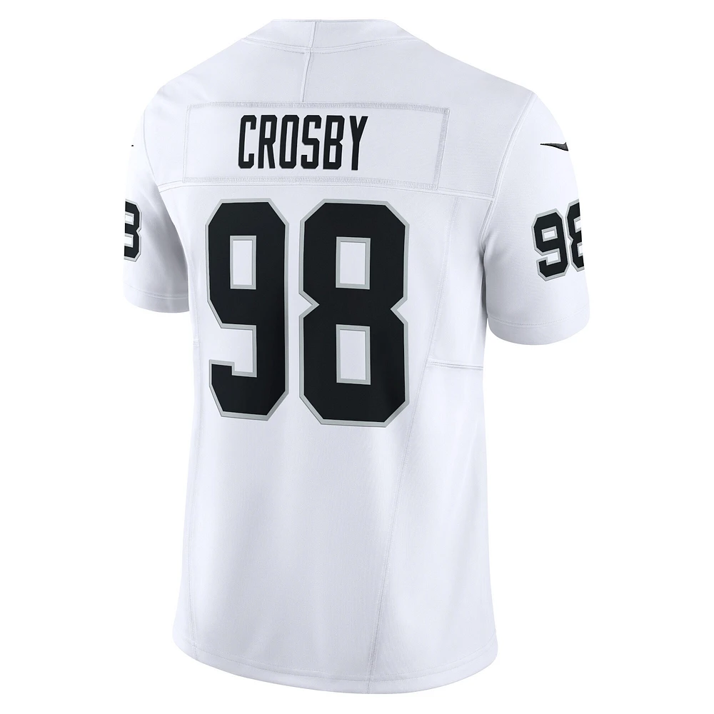 Nike Maxx Crosby Blanc Las Vegas Raiders Vapor F.U.S.E. Maillot limité