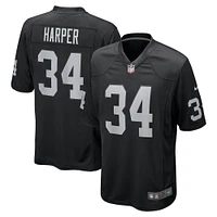 Maillot Nike Thomas Harper pour homme, noir, équipe des Las Vegas Raiders